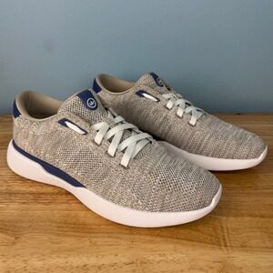 Peter Millar Glide V3 Sneakers Shoes Men's 8.5 Stone Blue Knit Lace Up Golf